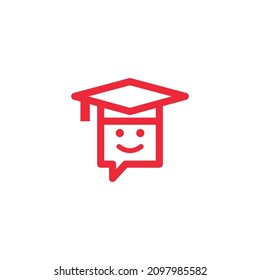 Diseño vector de logotipo de icono de graduación