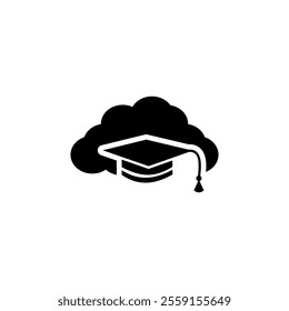 Graduation icon logo vector. Education, Study and school logo icon symbols