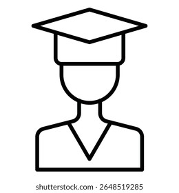 Graduation icon Outline isolated logo mark
