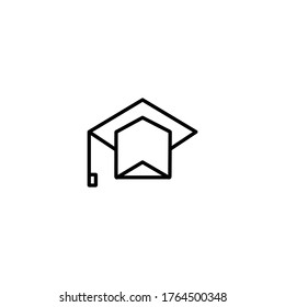 Graduation Icon Outline Style Vector