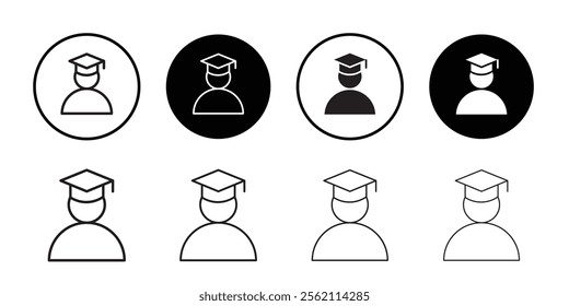 Graduation icon Outline vector for web ui