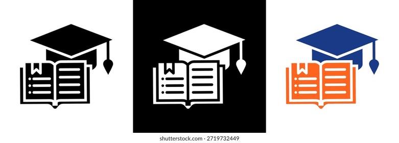 Conjunto de iconos de graduación Ilustración vectorial de glifo