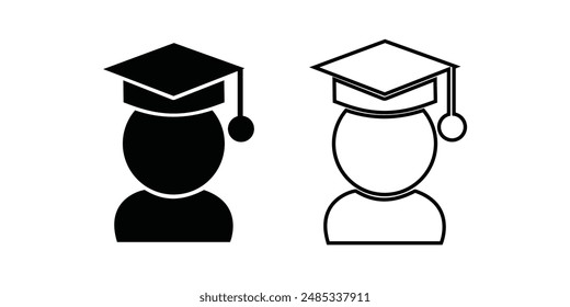 Graduation icon set. Graduate icon vector