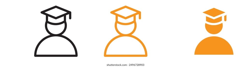 Graduation Icon Set Scholarly Success Illustrations for Academic and Educational Projects