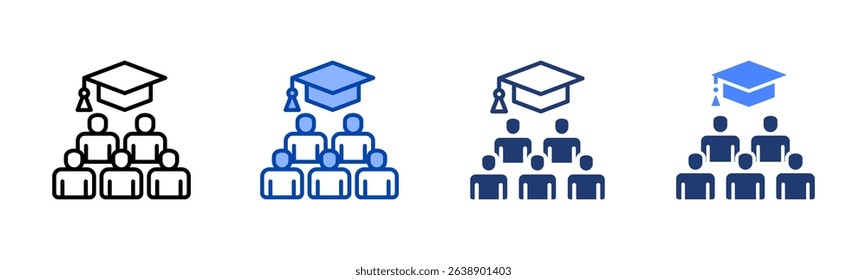 Graduation icon sheet multiple style collection