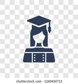 Graduation icon. Trendy Graduation logo concept on transparent background from E-learning and education collection