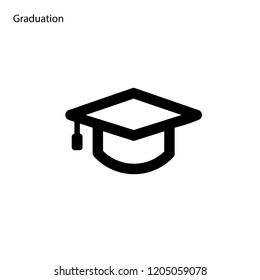 Graduation icon vector
