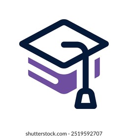 graduation icon. vector dual tone icon for your website, mobile, presentation, and logo design.