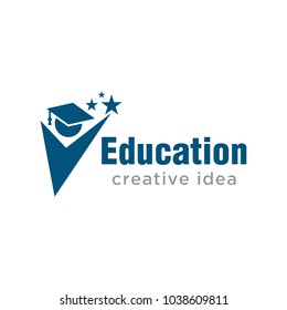 Graduation Icon Vector. Education Logo Template