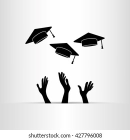 Graduation icon vector illustration