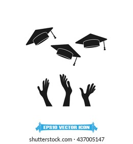 Graduation icon vector illustration eps10.