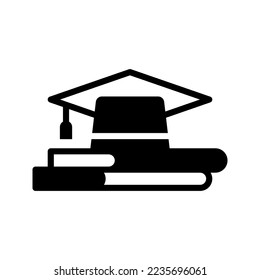 Graduation icon vector illustration logo template isolated on white background