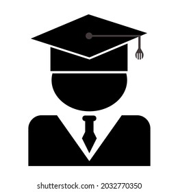 graduation icon vector illustration white background