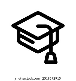 graduation icon. vector line icon for your website, mobile, presentation, and logo design.