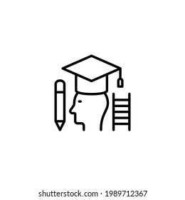 Graduation icon in vector. Logotype