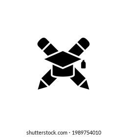 Graduation icon in vector. Logotype