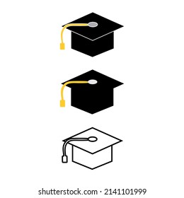 vector de icono de graduación, uso adecuado para el diseño de símbolos y elementos