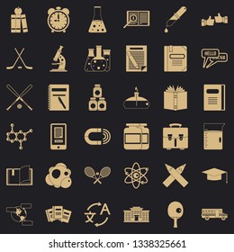 Graduation icons set. Simple style of 36 graduation vector icons for web for any design