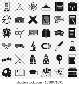 Graduation icons set. Simple style of 36 graduation vector icons for web for any design