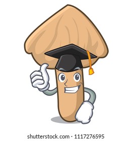Graduation inocybe mushroom character cartoon