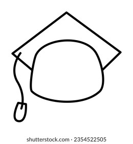 graduation of international youth day line icon style