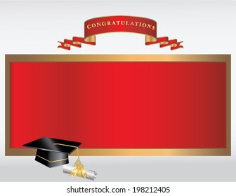 Graduation invitation Congratulations banner 