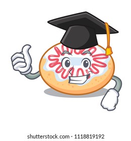 Graduation jelly donut character cartoon