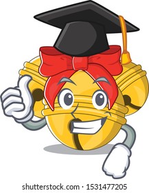 Graduation Jingle bell cartoon isolated with mascot