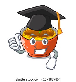 Graduation katsudon sauce in the character bowl