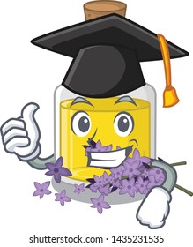 Graduation lavender oil isolated with the mascot