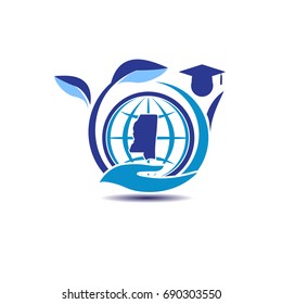 graduation leaf logo