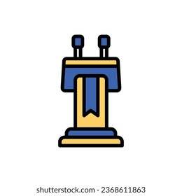 Graduation Lectern Icon Vector Illustration