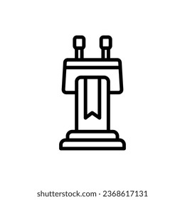 Ilustración del vector de iconos de esquema de lécster de graduación