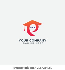 Graduation letter E Logo Template Design Elements