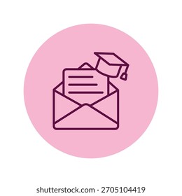 Graduation Letter pentaglow , vector, pixel perfect, illustrator file 