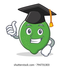 Graduation lime character cartoon style