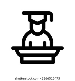 graduation line icon. vector icon for your website, mobile, presentation, and logo design.