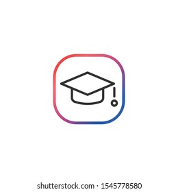 Graduation  - Line Vector Icon
