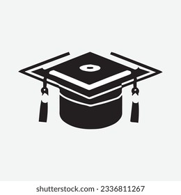 Logo de graduación, gorra de graduación y libro
