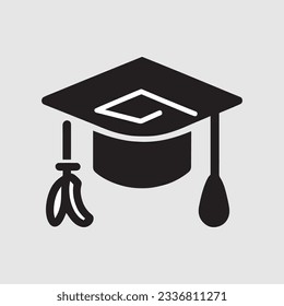 Graduation logo, graduation cap, and book
