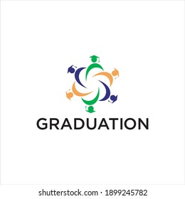 Graduation Logo design, Education Group vector Illustration