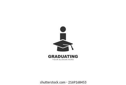 Inspiration für das Design des Graduierungslogos. Design für Vektorbriefe-Vorlagen für Markenbezeichnungen.