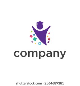 Graduation logo design template. Graduation vector logo design concept.