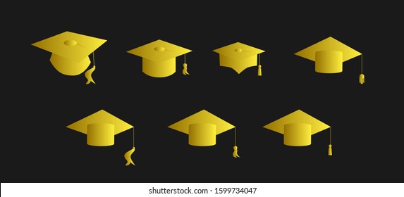 Graduation logo icon for Design Elements, vector illustration in eps10