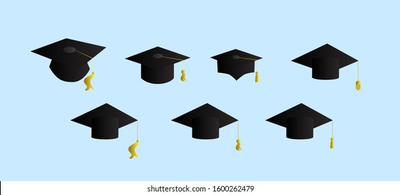 Graduation logo icon for Design Elements, vector illustration in eps10