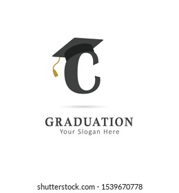 Graduation Logo with Initial letter C