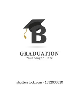 Graduation Logo with letter B logo