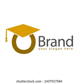 Graduation logo stock, Letter O, Education logo