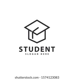 graduation logo template, design logo concept. creative idea