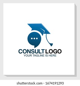 graduation logo template design vector